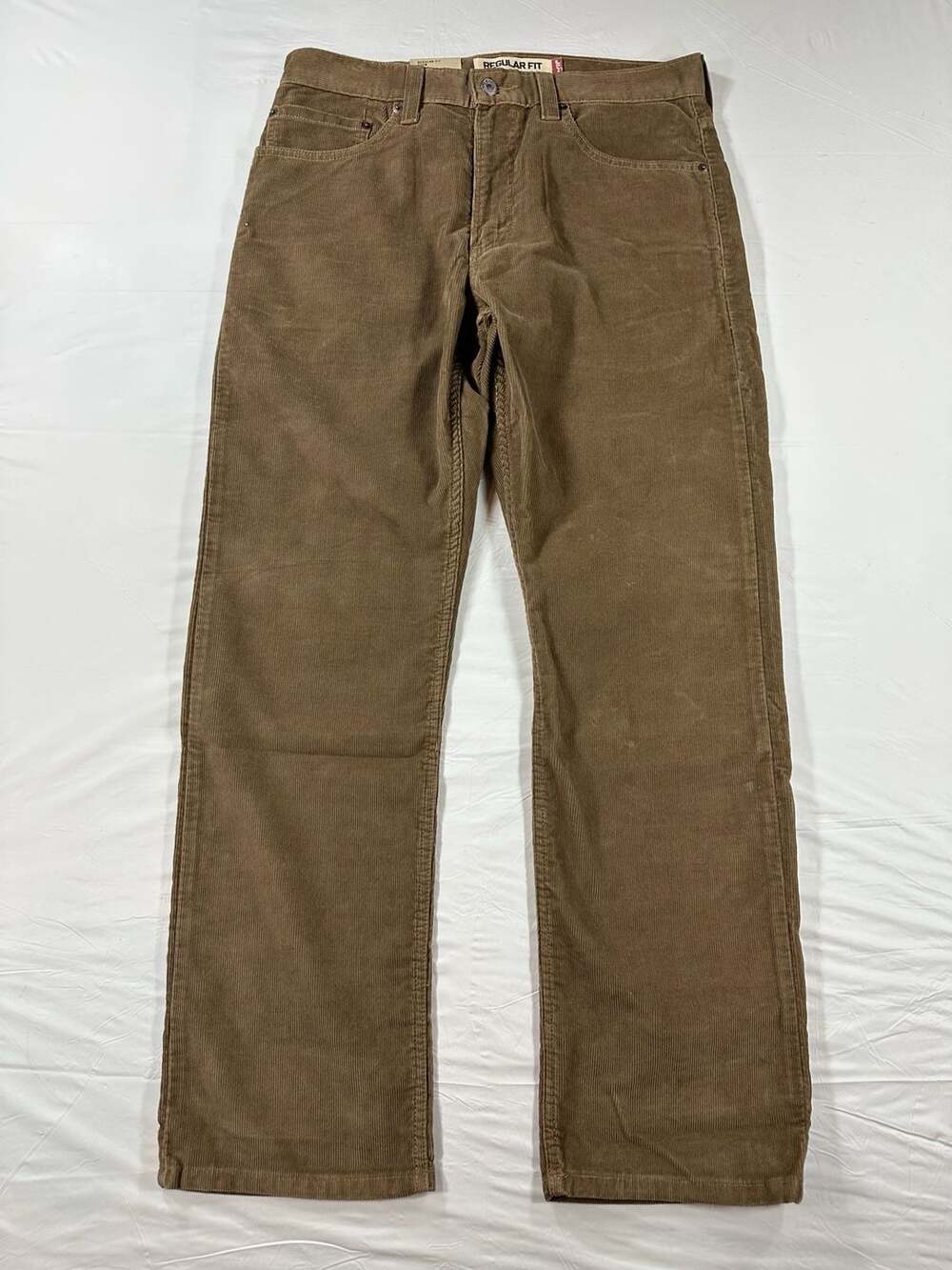 Y2K Levi's 505 Regular Fit Corduroy Pants Mens Size 32x30 Brown Straight Leg